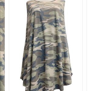 Camouflage Tunic Tank Top - Plus